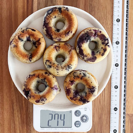 6個分のブルーベリードーナツ