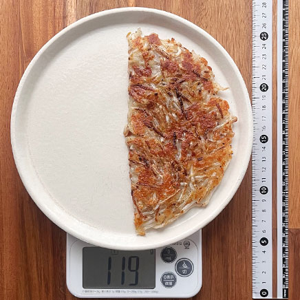 1/2枚分のもやしのガレット