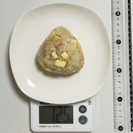 1個分のチーズおかかおにぎり