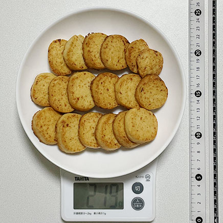 18枚分の酒粕クッキー