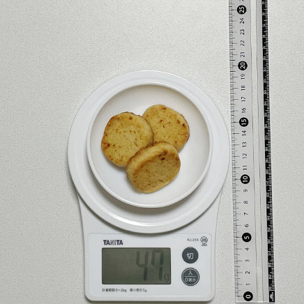 3枚分の酒粕クッキー