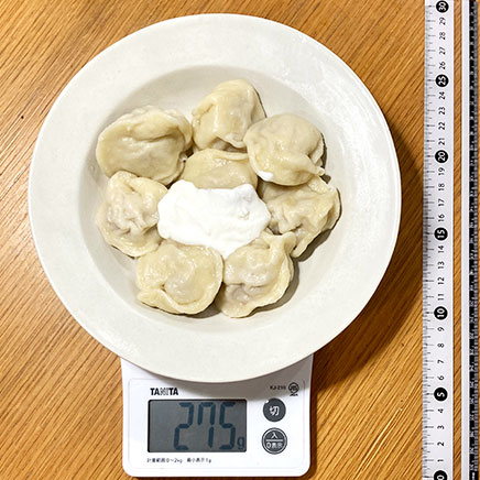 8個分のペリメニ