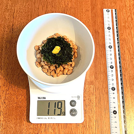 深皿(大)1皿分のあおさ納豆