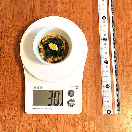 小鉢1皿分のあおさ納豆