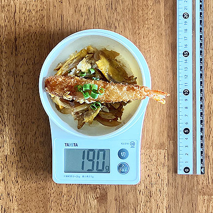 小丼一杯分のエビフライの卵とじ丼