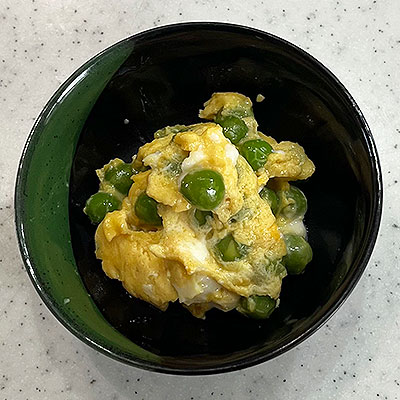 えんどう豆の卵とじ