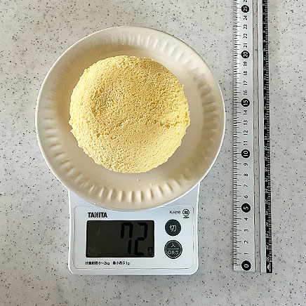直径12cm1個分のおから蒸しパン
