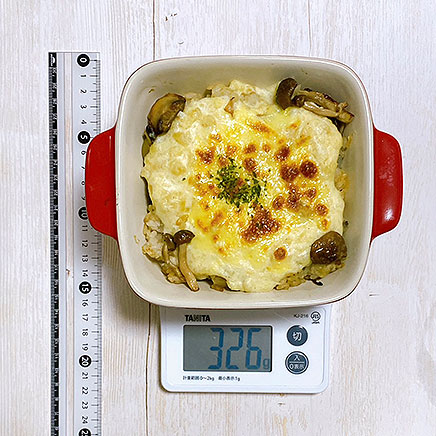 グラタン皿(大)1皿分のきのこドリア