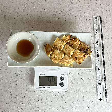 直径10cm1枚分のキャベツチヂミ