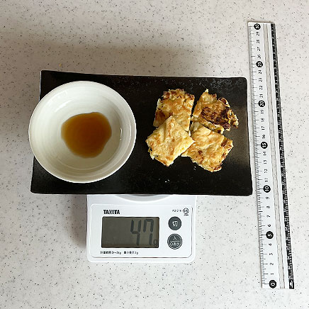 1/2枚分のキャベツチヂミ