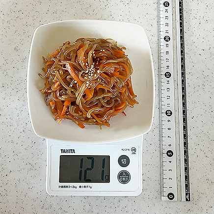 中皿1皿分のしらたきのきんぴら