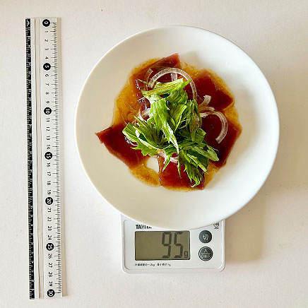 大皿1皿分のかつおのカルパッチョ