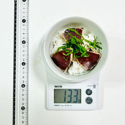 茶碗1杯分のかつおの漬け丼