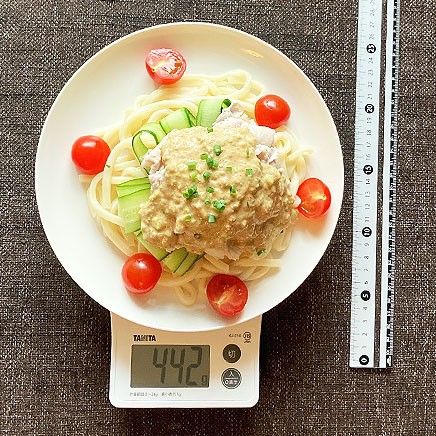 大皿1皿分のごましゃぶうどん