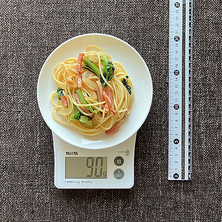 小皿1皿分のサニーレタスパスタ