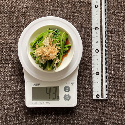 小皿1皿分のせりのおひたし