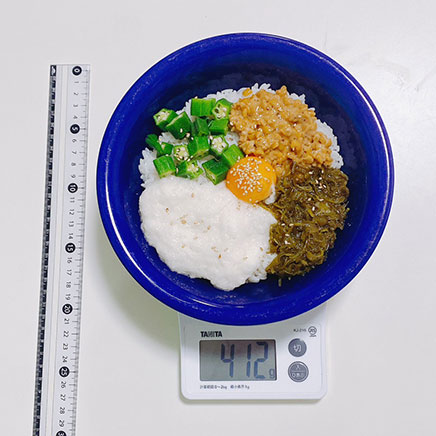 大丼1杯分のネバネバ丼