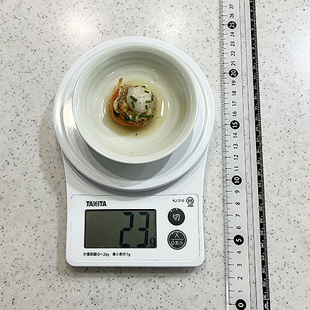 1個分のホタテの酒蒸し