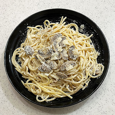 マッシュルームのクリームパスタ