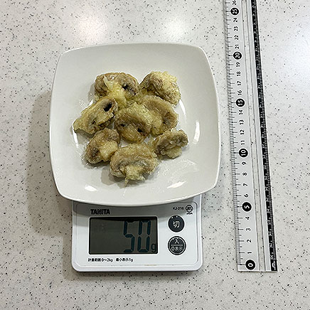 中皿1皿分のマッシュルームの天ぷら