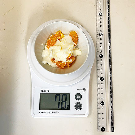 小皿1皿分のみかんの牛乳ゼリー