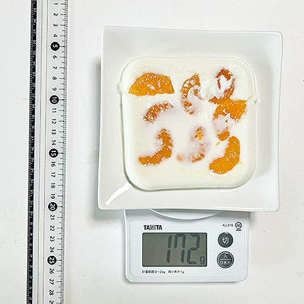 中皿1皿分のみかん牛乳寒天