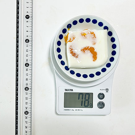 小皿1皿分のみかん牛乳寒天