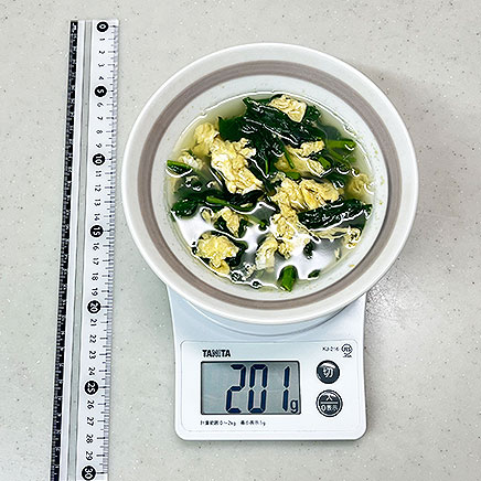 深皿（中）1皿分のようさいのスープ