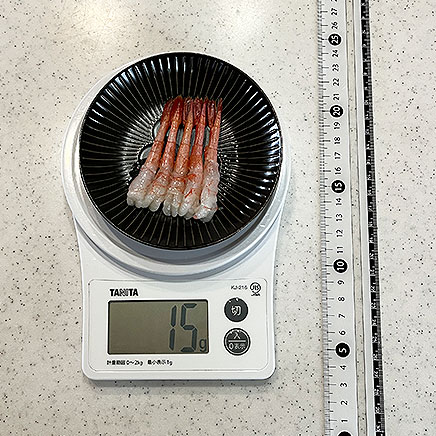 5尾分の甘エビの刺身