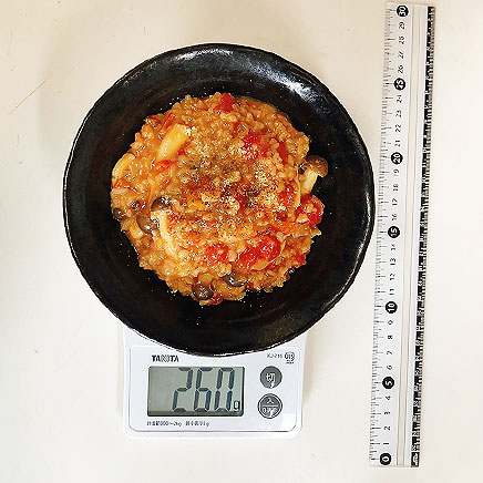 中皿1皿分の玄米のトマトリゾット