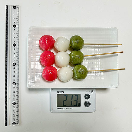 3串分の三色団子