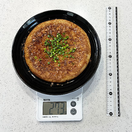 直径約18cｍの自然薯のふわふわ焼き