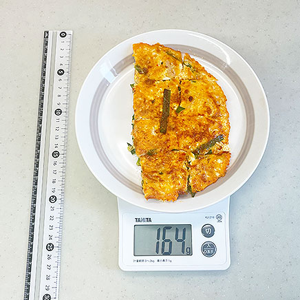 1/2枚分の豆腐キムチチヂミ