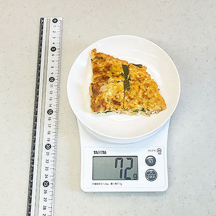 1/4枚分の豆腐キムチチヂミ