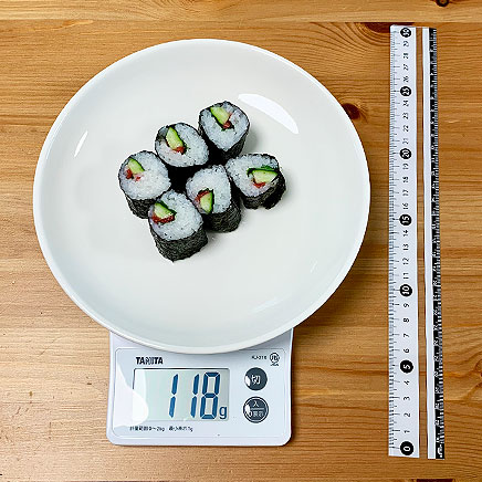 1本分の梅きゅうり巻き