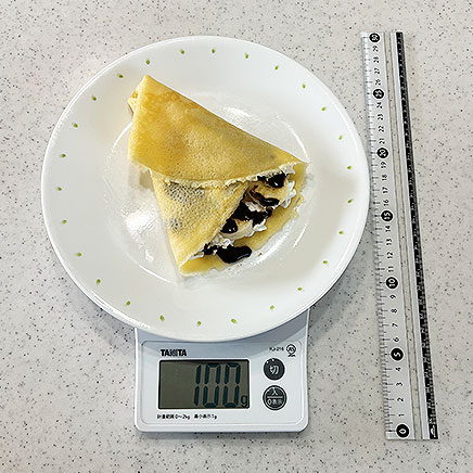 直径20cmの生地1枚分の米粉のクレープ
