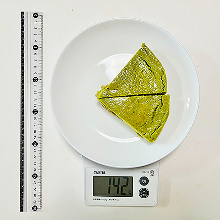 18cm型8等分2切れ分の抹茶チーズケーキ