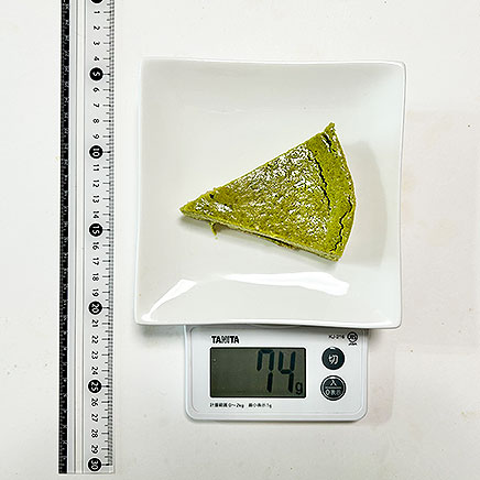 18cm型8等分の抹茶チーズケーキ