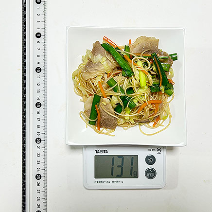 中皿1皿分の野菜炒めビーフン