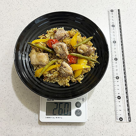 大皿1皿分のチキンパエリア