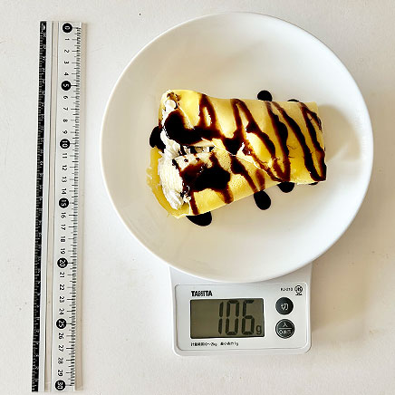 1個分のチョコバナナクレープ