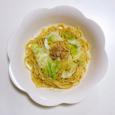 ツナとキャベツのパスタ