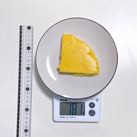 18㎝の型1/4個分のニューヨークチーズケーキ