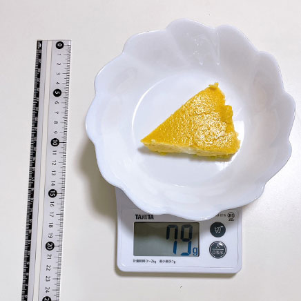 18㎝の型1/8個分のニューヨークチーズケーキ