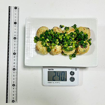 8個分のネギ塩たこ焼き