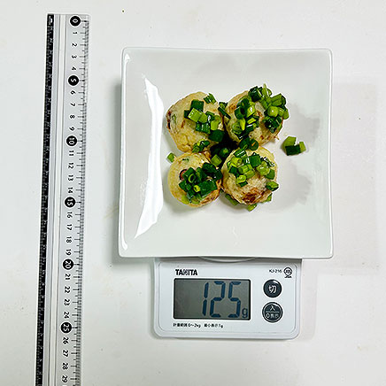 4個分のネギ塩たこ焼き