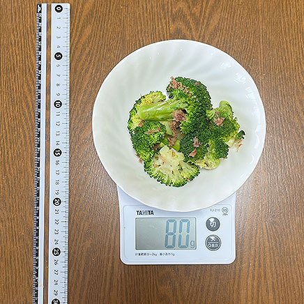 深皿1皿分のブロッコリーのおかか和え