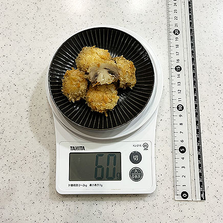 小皿1皿分のマッシュルームフライ