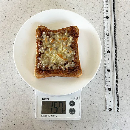 1枚分のミートソーストースト