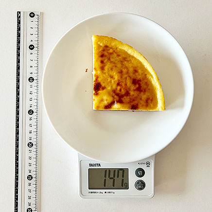 18cm型4等分のヨーグルトチーズケーキ